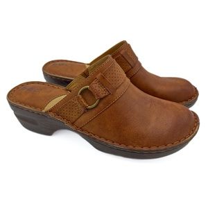 BOC by Born Polly Platform Clogs Faux Leather Tan Brown Size 11 M Womens